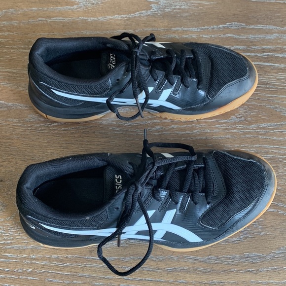 ASICS WOMENS BLACK AND WHITE GEL ROCKET VOLLEYBALL SHOES SIZE 7-1/2 US - Picture 4 of 11